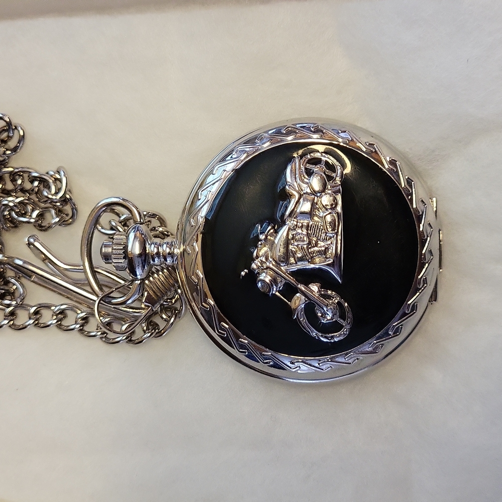 Collectible motorcycle pocket watch